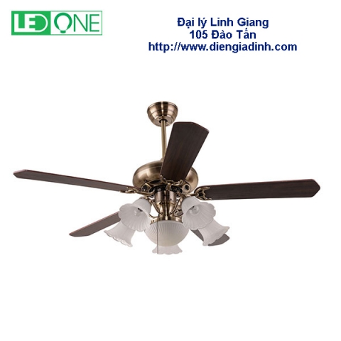Quạt trần đèn cánh gỗ ĐQ 42-10