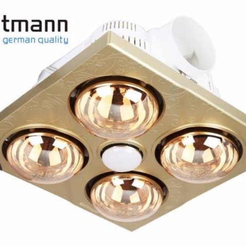 Đèn sưởi Kottmann 4 bóng vàng lắp âm trần- mã K4B-T