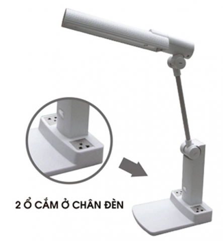 Đèn bàn văn phòng Lioa - LiDB27 hai ổ cắm điện
